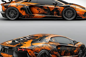 do racing car wrap design, racing car wrap, sports car wrap