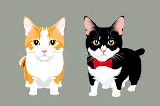 draw a simple vector portrait of your pet
