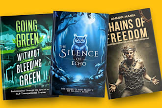 do book ebook cover design with free back and spine for u