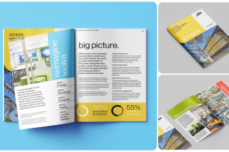 design a flyer, brochure, company profile, annual report, and white paper