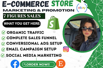 promote advertise shopify etsy ebay ecommerce shopify marketing to get sales