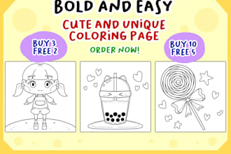 create a bold and easy unique icon and illustration in the form of line art