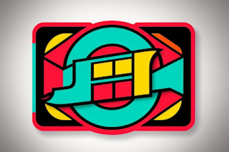 create a unique retro cartoon logo design