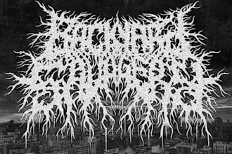 design you a brutal death metal, slamming, deathcore logo
