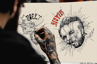 make a minimalist lineart tattoo design or illustration