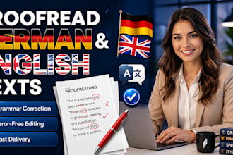 proofread, edit german and english texts