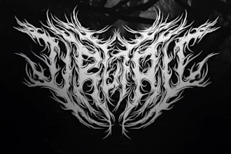 make awesome death metal, heavy metal, black metal font logo