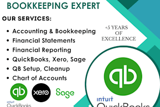 offer quickbooks setup, cleanup, and bookkeeping services