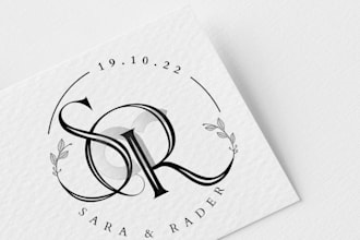 design wedding monogram or initial logo for you