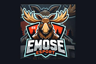 make high quality moose mascot logo for you with new concept