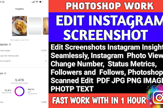 edit screenshot instagram insights seamlessly photoshop work