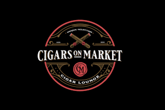 design style cigar lounge logo
