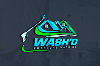 do pressure washing, car washing and power washing logo
