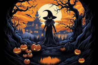 create fantasy horror characters illustration