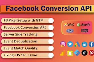 setup facebook pixel conversion API browser and server side tracking by GTM