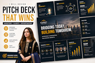 create or design a sponsorship deck or proposal investor pitch deck