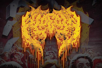 create a one of a kind grindcore logo