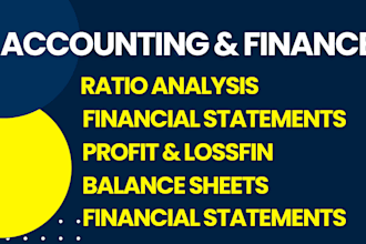 help with accounting and finance tasks, financial management and reporting tasks