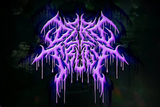 make brutal death metal, deathcore, black metal band logo