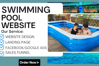 build swimming pool website construction website pool website cleaning website