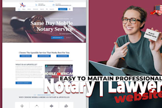 design notary website notary landing page notary wordpress