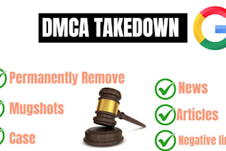 delete, takedown and remove mugshots cases news articles negative link in google
