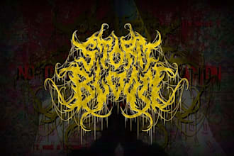 draw awesome logo death metal, black metal font