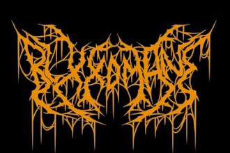 create black slaming, goregrind, brutal death metal logo design
