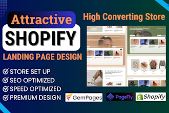clone and design shopify store or product landing page by pagefly replo gempages