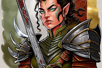 create dnd character art and dnd character art