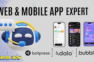 develop adalo bubble io buildfire glide web mobile app website testing mvp api