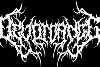 design you a brutal death metal, slamming, deathcore logo