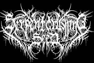 draw awesome logo death metal, black metal font