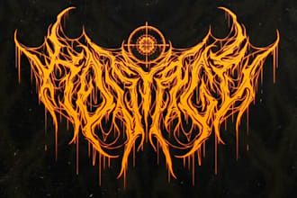 make awesome death metal, heavy metal, black metal font logo