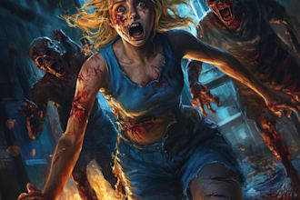 draw horror character illustration