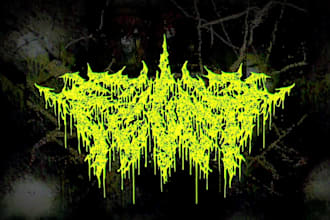 hand draw a chaotic thrash logo