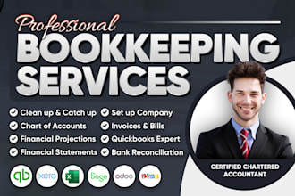 do setup, clean up and bookkeeping in quickbooks and xero