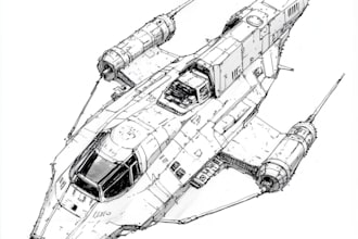 draw high quality spaceship concept