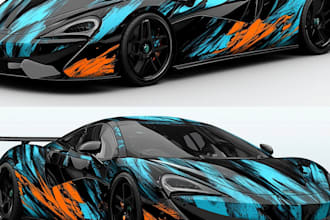 do professional racing car car sports car wrap designs