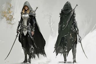 draw concept art, comic art and fantasy illustrations