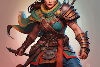 do a dnd character art and dnd character