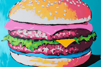 make food pop art of your food