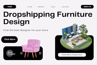 setup your dropshipping furniture store or shopify  website