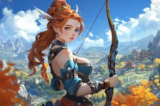 draw a game art character concept art for your game