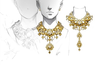 do a quick jewelry sketch design your concept