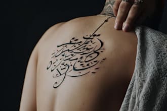 create japanese kanji calligraphy for signature or tattoo
