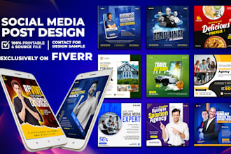 design eye catching social media posts and branding design