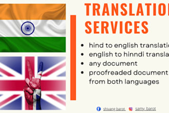 do professional translation in hindi and gujarati