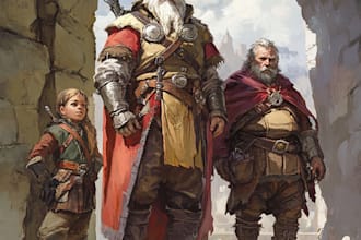 make a stunning dnd character art illustration for you
