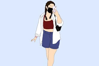 create minimal illustration, biology diagrams, story characters